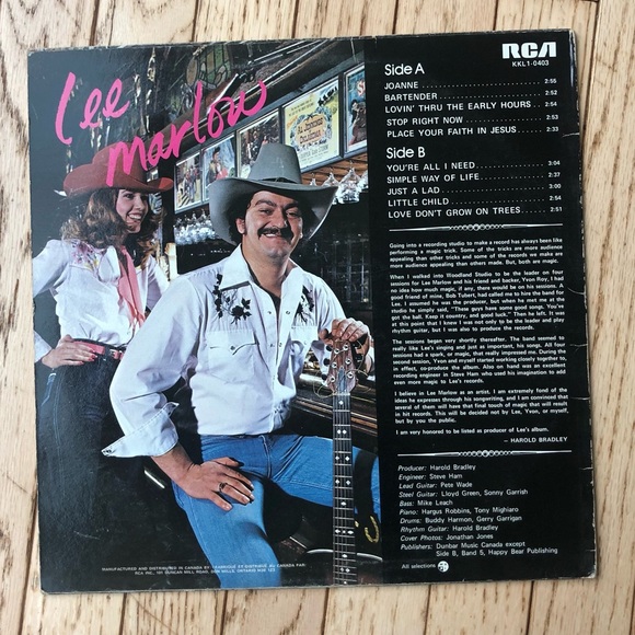 VINTAGE LEE MARLOW VINYL RECORD MUSIC ALBUM - Picture 2 of 3